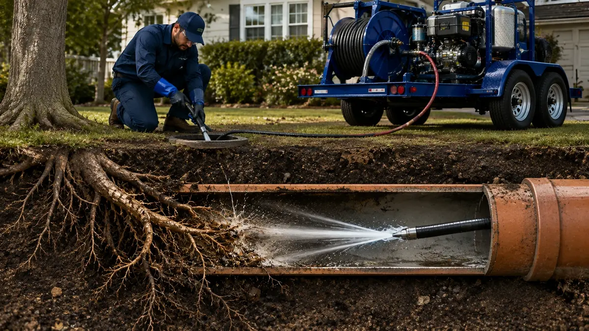 Tree Root Removal with Hydro Jetting in Palos Verdes Peninsula